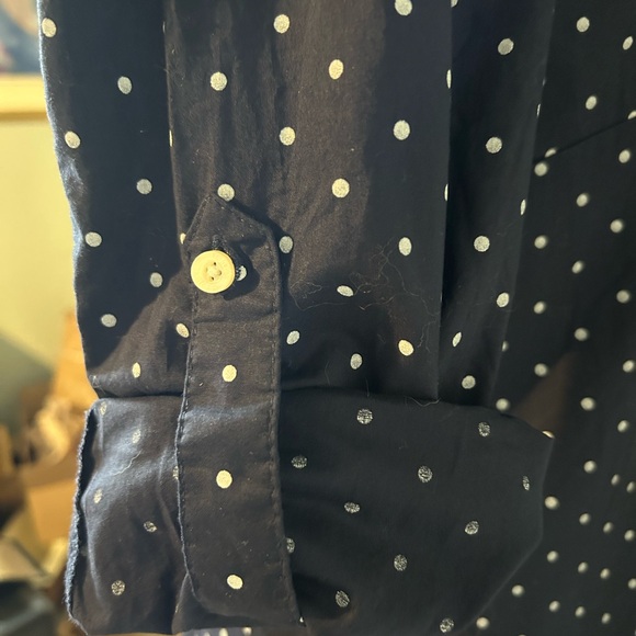 Tommy Hilfiger Classic Polka Dot Button-Down Blouse - Picture 5 of 8